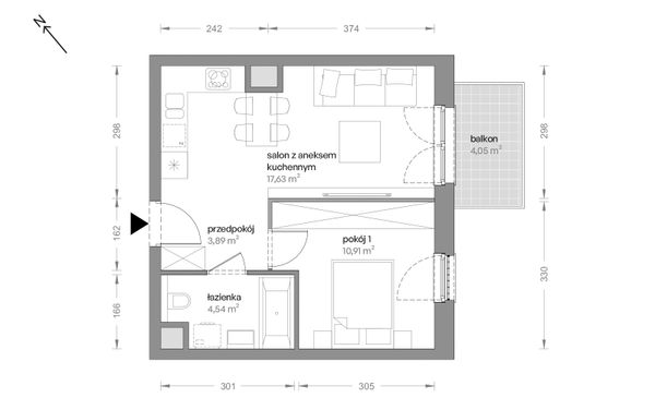Rzut Ceglana Park - B4/B/12