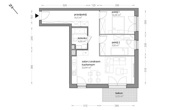 Rzut Ceglana Park - B4/B/20