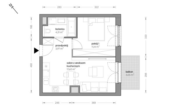 Rzut Ceglana Park - B4/B/22