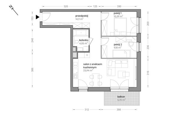 Rzut Ceglana Park - B4/B/31