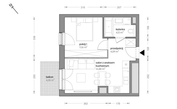 Rzut Ceglana Park - B4/B/37