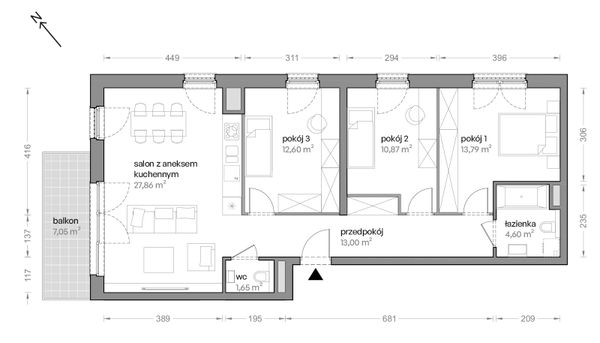 Rzut Ceglana Park - B4/B/40