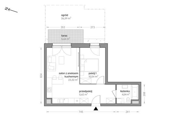 Rzut Ceglana Park - B5/A/12