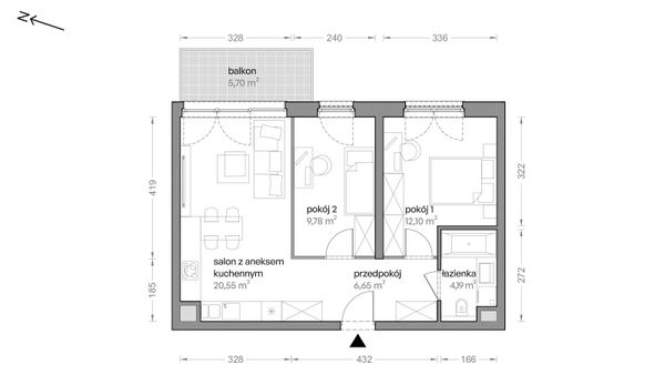 Rzut Ceglana Park - B5/A/14