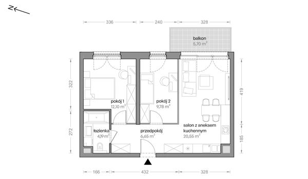 Rzut Ceglana Park - B5/A/15