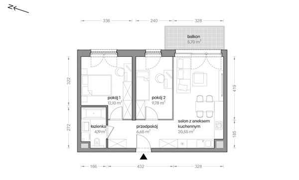 Rzut Ceglana Park - B5/A/26