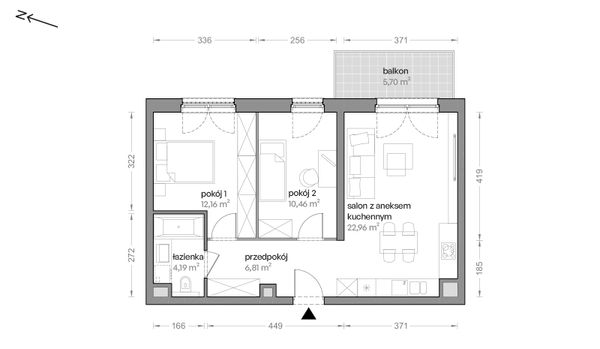 Rzut Ceglana Park - B5/A/34