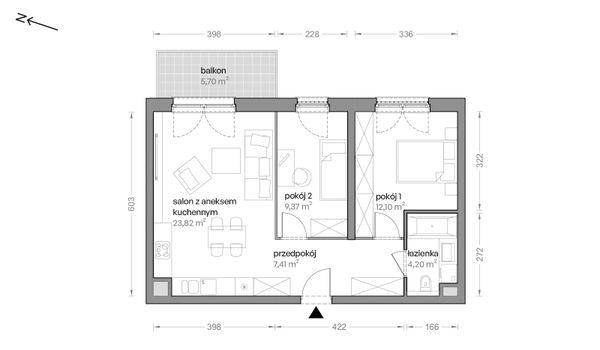 Rzut Ceglana Park - B5/A/35