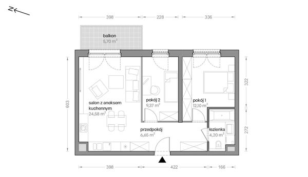 Rzut Ceglana Park - B5/A/45