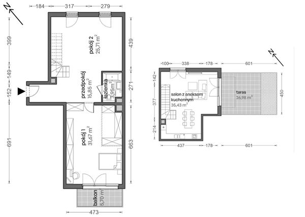 Rzut Ceglana Park - B3/B/44