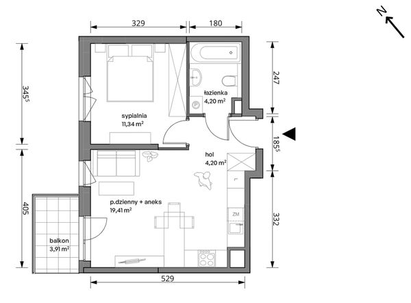 Rzut Trzcinowa Vita - 18A/016