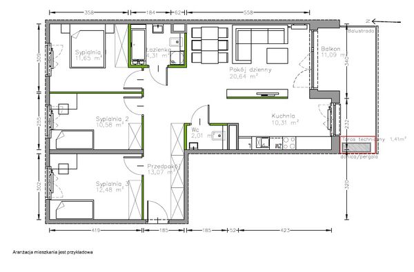 Rzut Centralna Vita - F.043