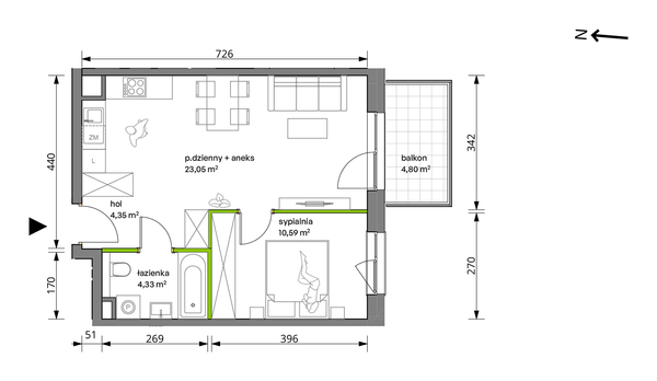Rzut Trzcinowa Vita - A/15