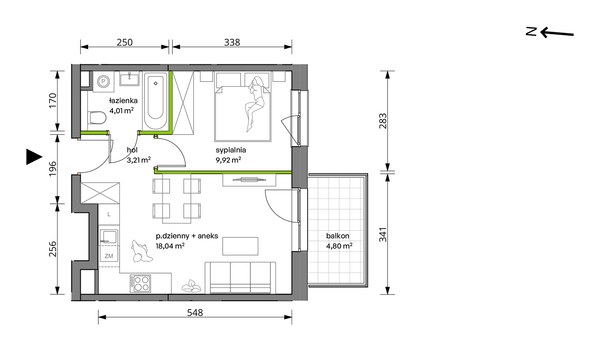 Rzut Trzcinowa Vita - B/40