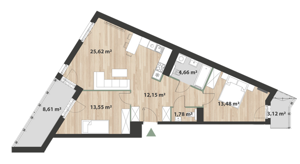 Rzut Bukowińska Mokotów - F2.B.06.01