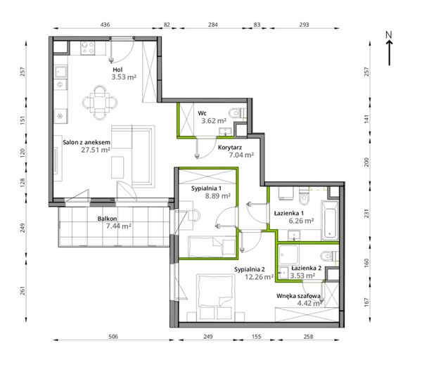 Rzut Aleje Praskie - 103/7