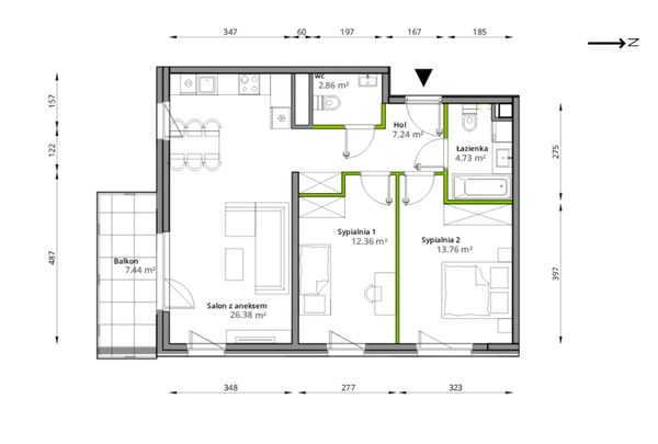 Rzut Aleje Praskie - 107/7