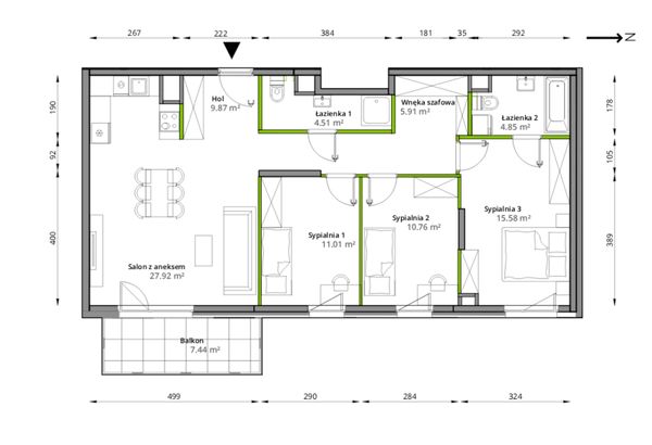 Rzut Aleje Praskie - 110/7