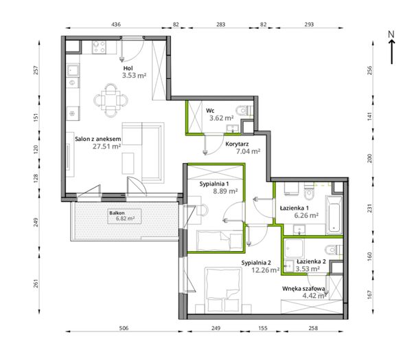 Rzut Aleje Praskie - 130/7