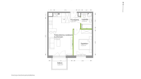 Rzut Centralna Vita - D.057