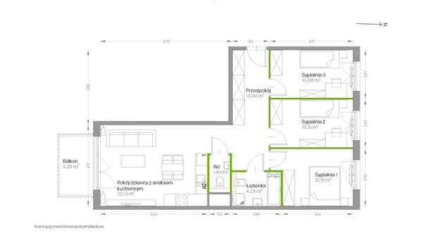 Rzut Centralna Vita - D.201
