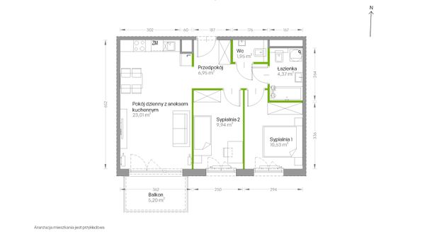 Rzut Centralna Vita - D.205