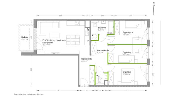 Rzut Centralna Vita - D.288