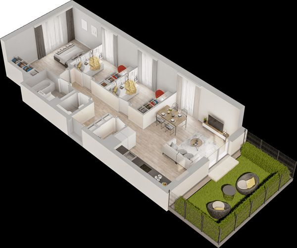 Rzut Mieszkaj w Mieście – Przy Bonarce - Mieszkanie na sprzedaż, Kraków, Podgórze Duchackie, 1128000  PLN