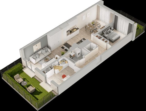 Rzut Mieszkaj w Mieście – Przy Bonarce - Mieszkanie na sprzedaż, Kraków, Podgórze Duchackie, 1107000  PLN