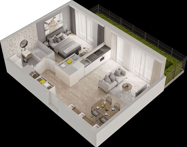 Rzut Mieszkaj w Mieście – Przy Bonarce - Mieszkanie na sprzedaż, Kraków, Podgórze Duchackie, 765000  PLN