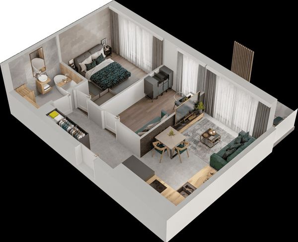 Rzut Mieszkaj w Mieście – Przy Bonarce - Mieszkanie na sprzedaż, Kraków, Podgórze Duchackie, 862000  PLN