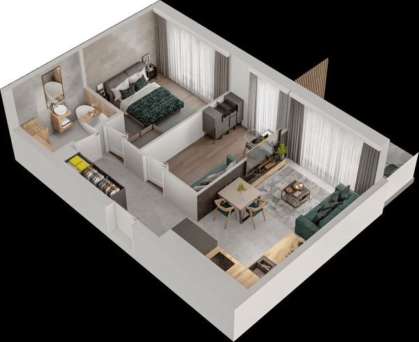 Rzut Mieszkaj w Mieście – Przy Bonarce - Mieszkanie na sprzedaż, Kraków, Podgórze Duchackie, 872000  PLN