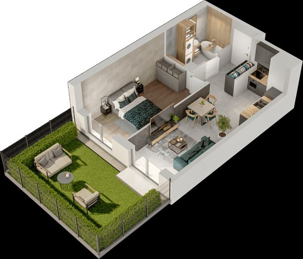 Rzut Mieszkaj w Mieście – Przy Bonarce - Mieszkanie na sprzedaż, Kraków, Podgórze Duchackie, 727000  PLN