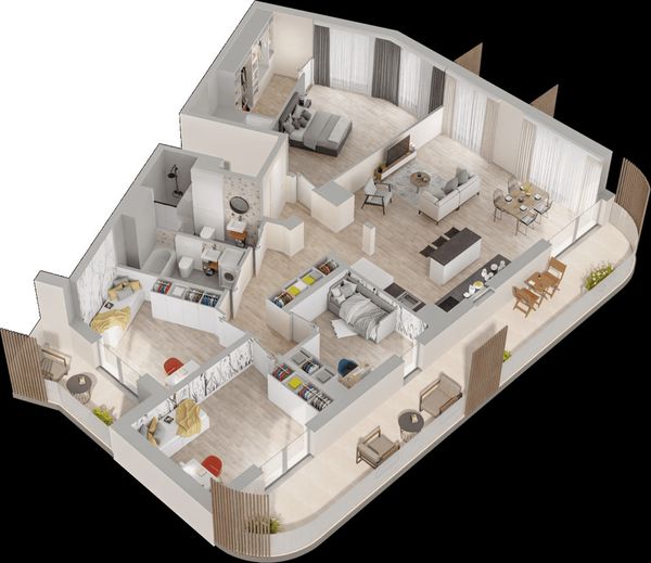 Rzut Mieszkaj w Mieście – Przy Bonarce - Mieszkanie na sprzedaż, Kraków, Podgórze Duchackie, 2870000  PLN