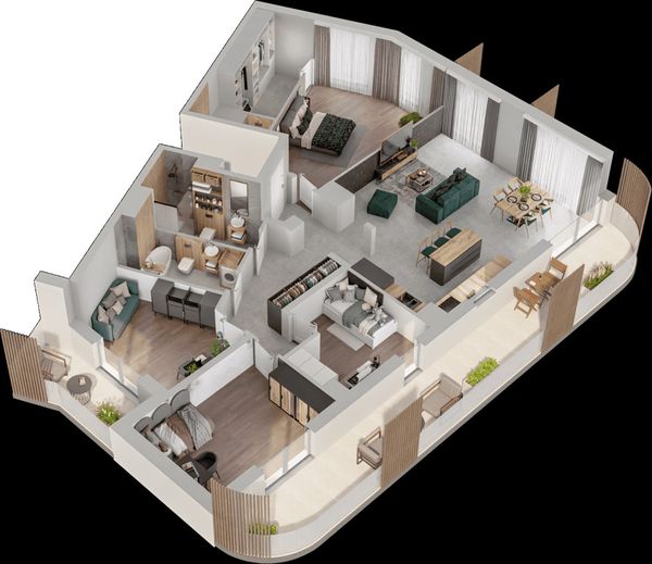 Rzut Mieszkaj w Mieście – Przy Bonarce - Mieszkanie na sprzedaż, Kraków, Podgórze Duchackie, 3000000  PLN