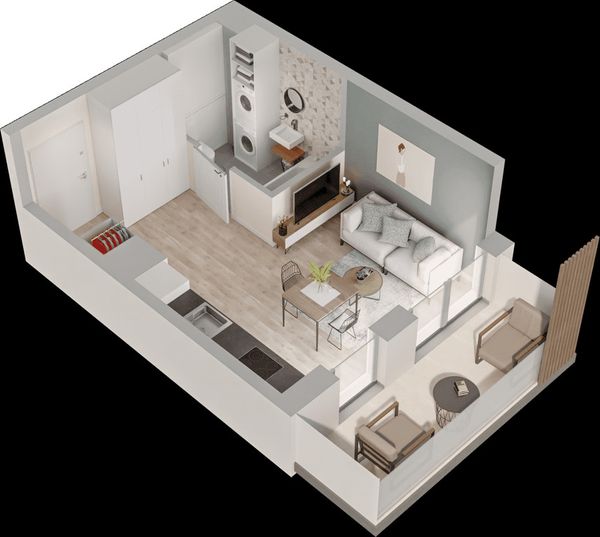 Rzut Mieszkaj w Mieście – Przy Bonarce - Mieszkanie na sprzedaż, Kraków, Podgórze Duchackie, 566000  PLN