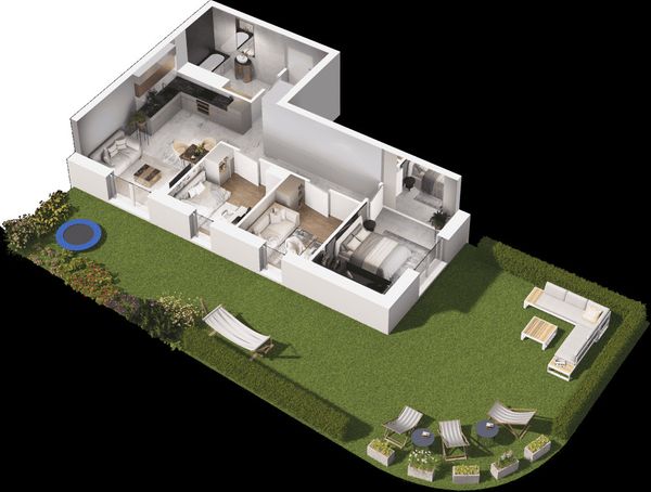 Rzut Mieszkaj w Mieście - Na Tysiącleciu - Mieszkanie na sprzedaż, Katowice, Os. Tysiąclecia, 750000  PLN