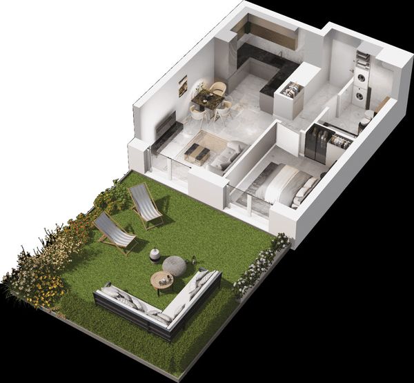 Rzut Mieszkaj w Mieście - Na Tysiącleciu - Mieszkanie na sprzedaż, Katowice, Os. Tysiąclecia, 520000  PLN