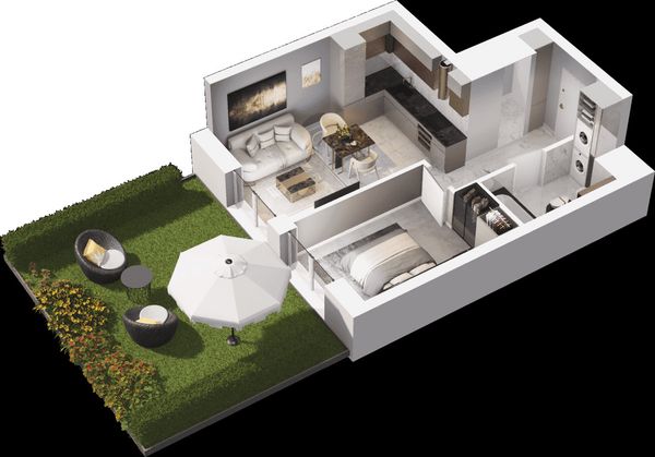 Rzut Mieszkaj w Mieście - Na Tysiącleciu - Mieszkanie na sprzedaż, Katowice, Os. Tysiąclecia, 485000  PLN