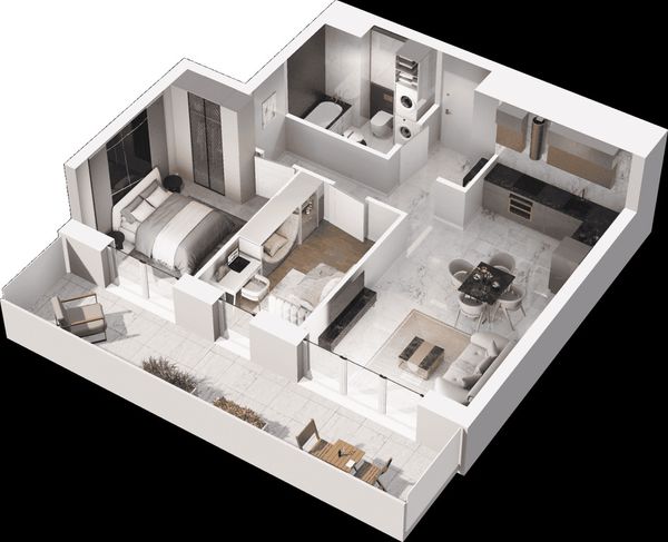 Rzut Mieszkaj w Mieście - Na Tysiącleciu - Mieszkanie na sprzedaż, Katowice, Os. Tysiąclecia, 620000  PLN