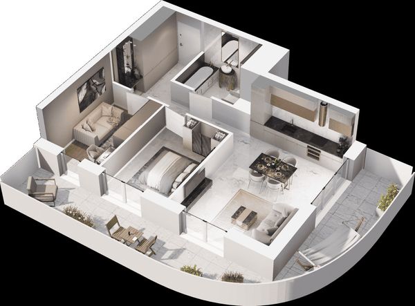 Rzut Mieszkaj w Mieście - Na Tysiącleciu - Mieszkanie na sprzedaż, Katowice, Os. Tysiąclecia, 655000  PLN