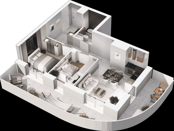 Rzut Mieszkaj w Mieście - Na Tysiącleciu - Mieszkanie na sprzedaż, Katowice, Os. Tysiąclecia, 680000  PLN