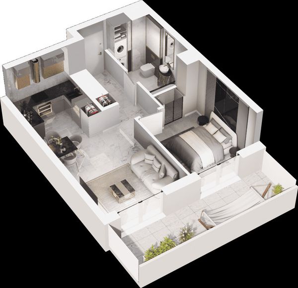 Rzut Mieszkaj w Mieście - Na Tysiącleciu - Mieszkanie na sprzedaż, Katowice, Os. Tysiąclecia, 555000  PLN