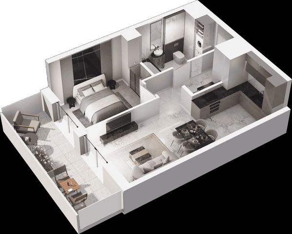 Rzut Mieszkaj w Mieście - Na Tysiącleciu - Mieszkanie na sprzedaż, Katowice, Os. Tysiąclecia, 620000  PLN