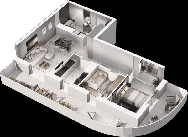 Rzut Mieszkaj w Mieście - Na Tysiącleciu - Mieszkanie na sprzedaż, Katowice, Os. Tysiąclecia, 850000  PLN