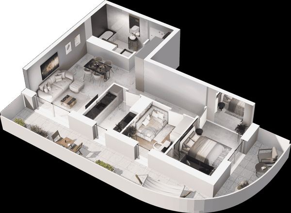 Rzut Mieszkaj w Mieście - Na Tysiącleciu - Mieszkanie na sprzedaż, Katowice, Os. Tysiąclecia, 880000  PLN