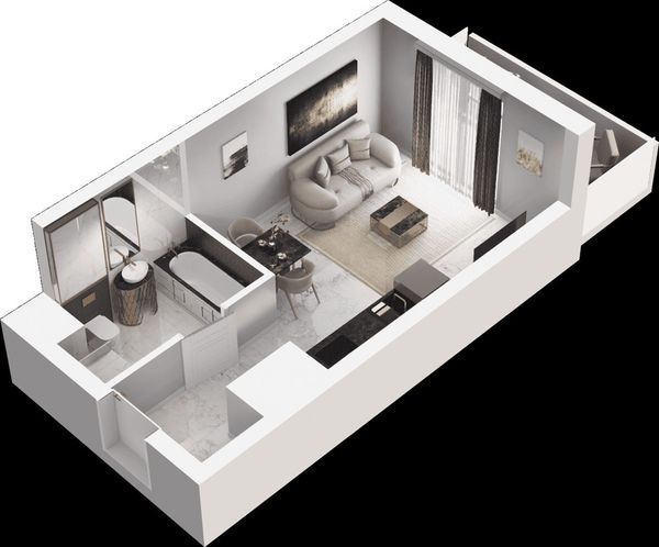 Rzut Mieszkaj w Mieście - Na Tysiącleciu - Mieszkanie na sprzedaż, Katowice, Os. Tysiąclecia, 410000  PLN