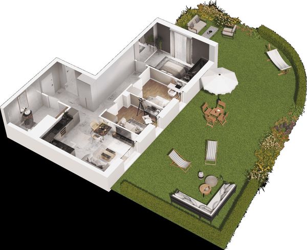 Rzut Mieszkaj w Mieście - Na Tysiącleciu - Mieszkanie na sprzedaż, Katowice, Os. Tysiąclecia, 770000  PLN