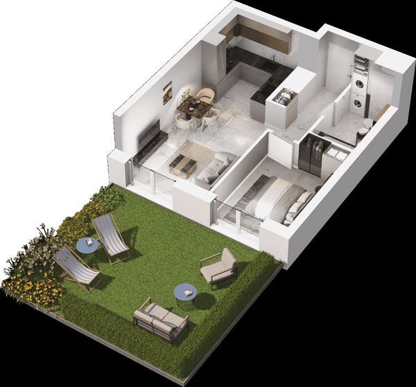 Rzut Mieszkaj w Mieście - Na Tysiącleciu - Mieszkanie na sprzedaż, Katowice, Os. Tysiąclecia, 503000  PLN