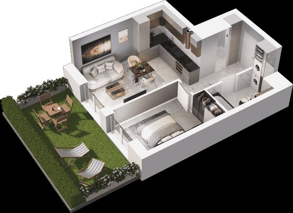 Rzut Mieszkaj w Mieście - Na Tysiącleciu - Mieszkanie na sprzedaż, Katowice, Os. Tysiąclecia, 445000  PLN